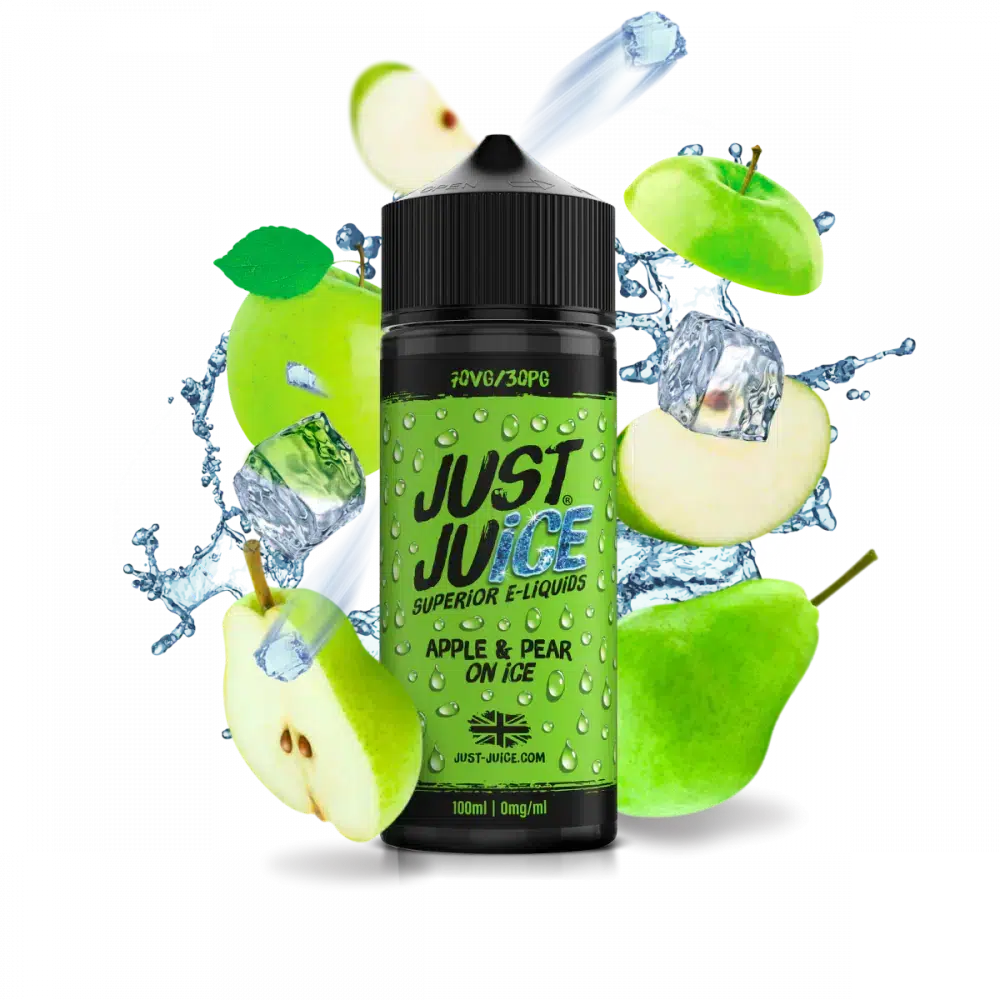 JUST JUICE ICONIC APPLE AND PEAR ON ICE 120ML (Køb Billigt Her) →