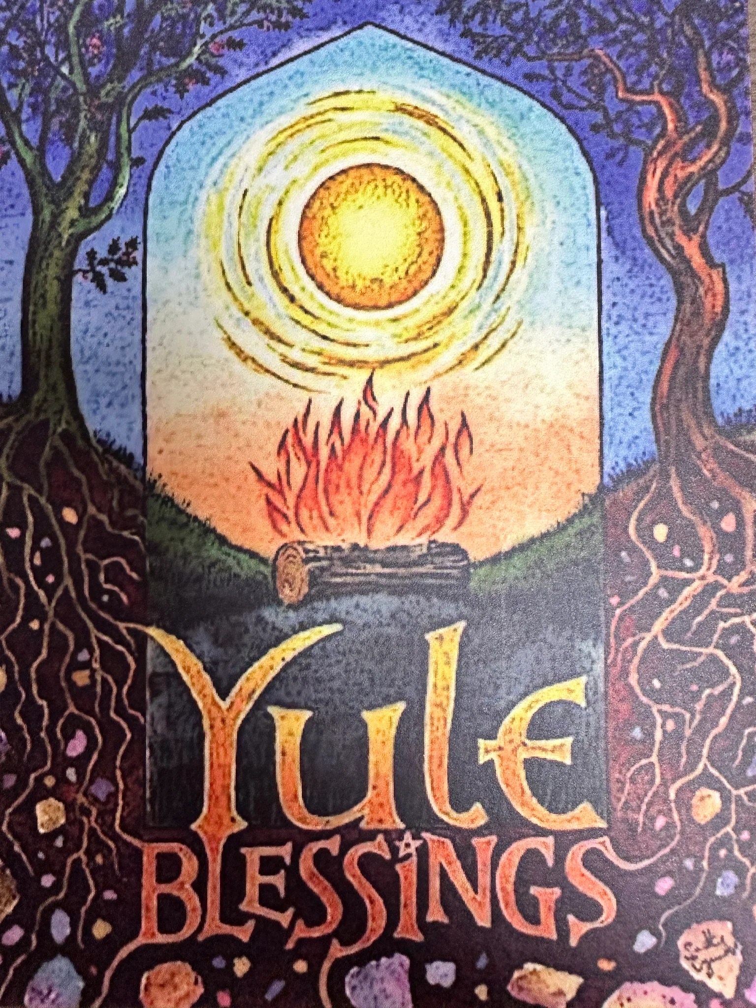 Yule Blessings Christmas Greeting Cards Just Witchy's