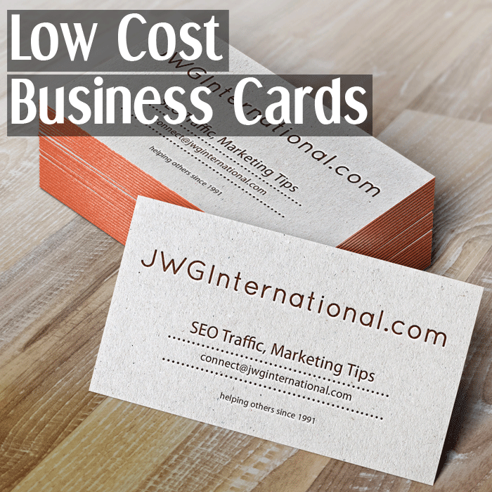 Low Cost Business Cards JWGInternational