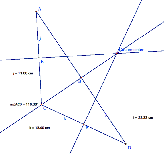 The Circumcenter Of A Triangle Is The Point In The Plane Equidistant From The Three Vertices Of The Triangle