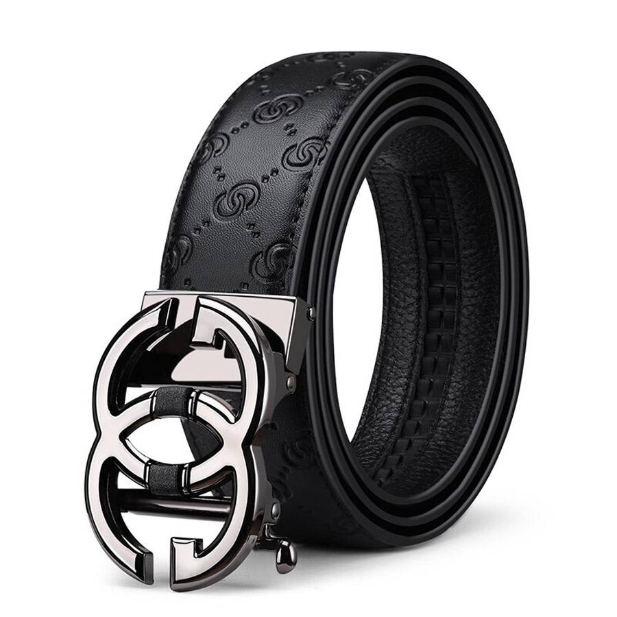 Double G Automatic Leather Buckle Belts Jewelry Addicts