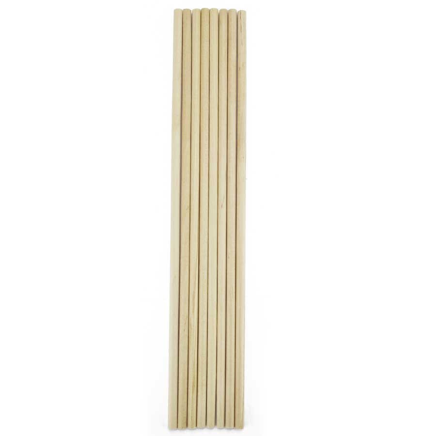 Wooden Dowel Rods 12 Inch x 3 / 8″ 10 Pack