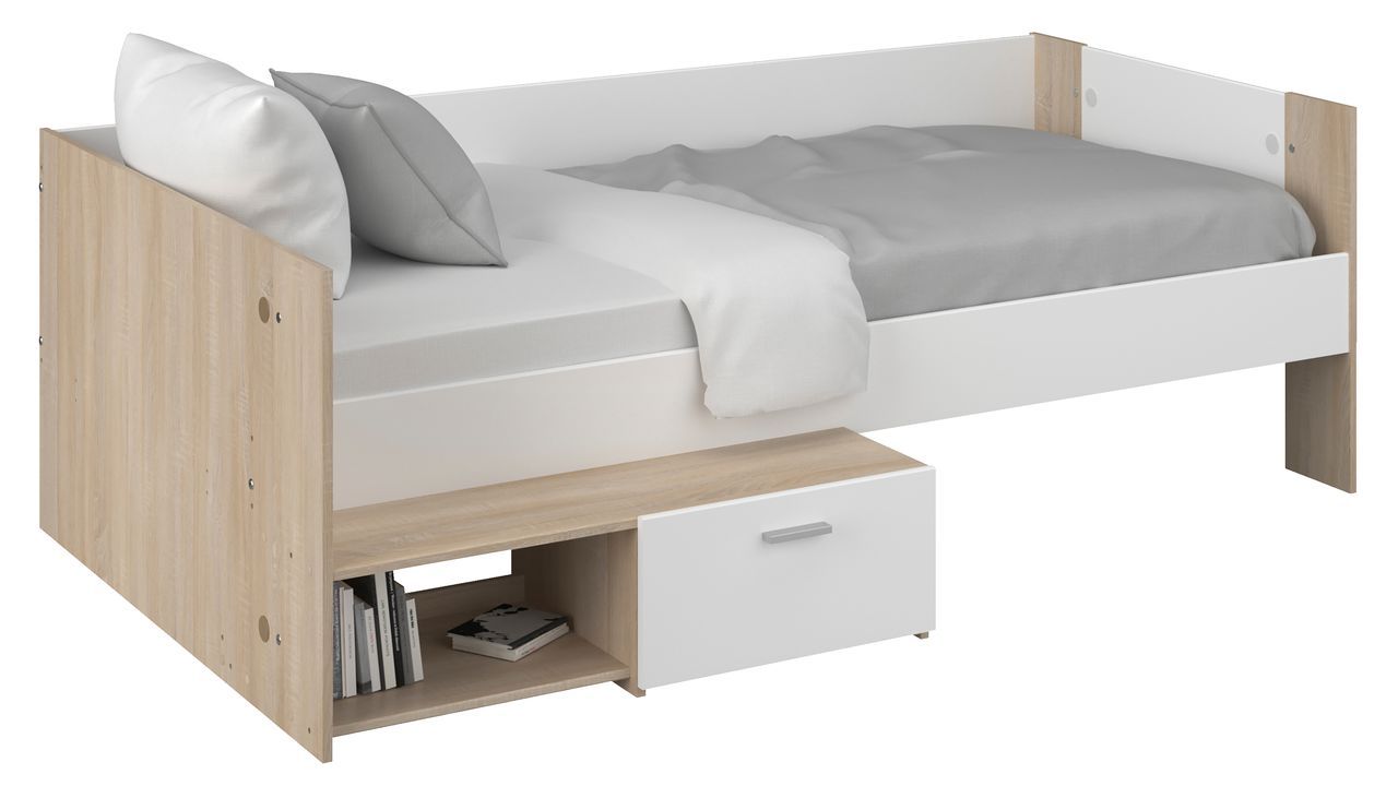 Cabin bed ULDAL 90x200 white/oak JYSK