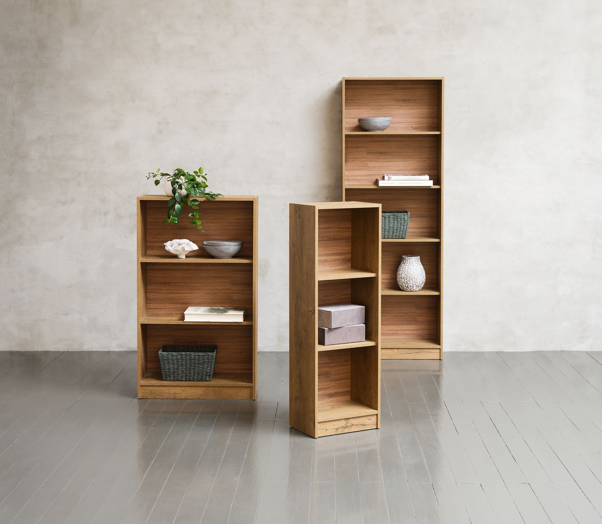 Bookcase HORSENS 5 shelves wild oak JYSK