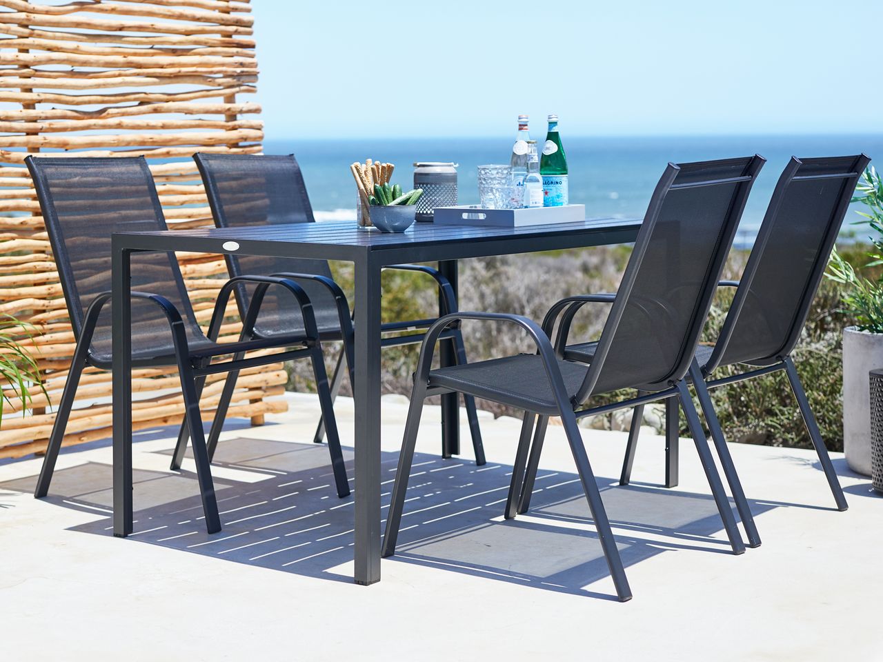 Stacking chair LEKNES black JYSK