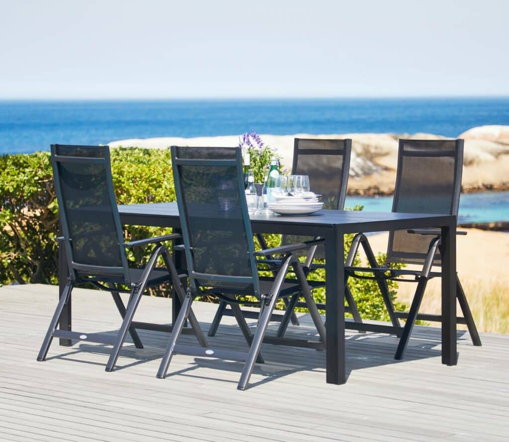 Table MADERUP W90xL205 black JYSK