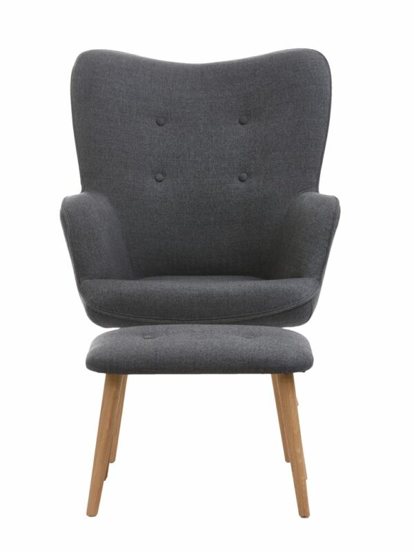 Armchair/footstool dark grey JYSK