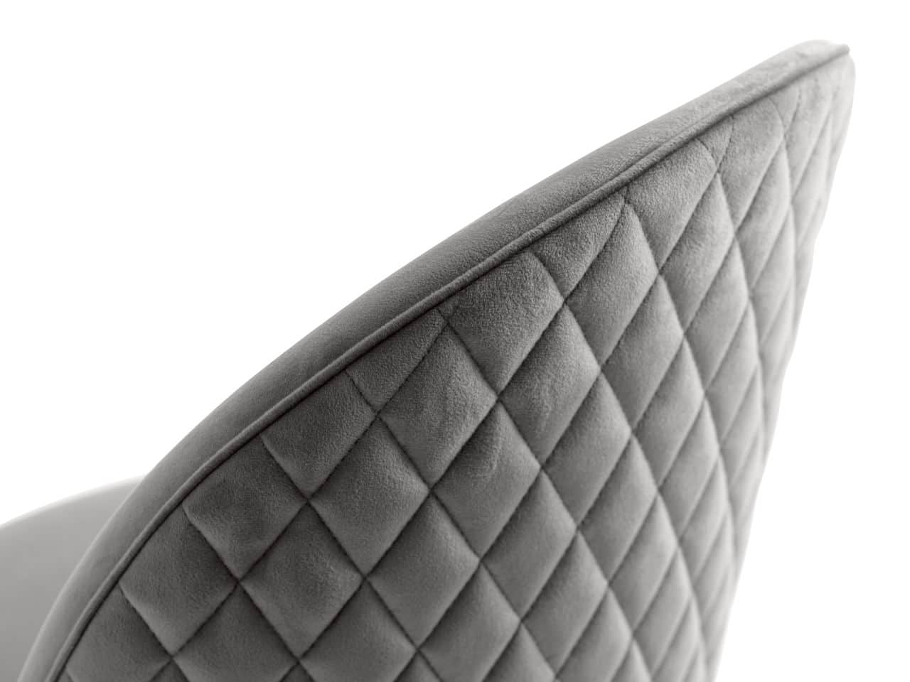 Dining chair KOKKEDAL velvet grey/black JYSK