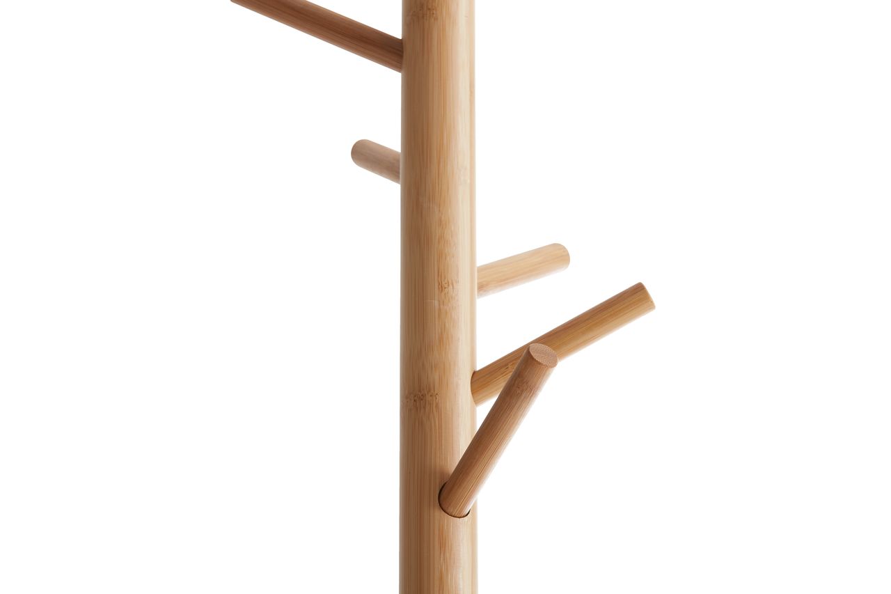 Coat stand VANDSTED white/bamboo JYSK