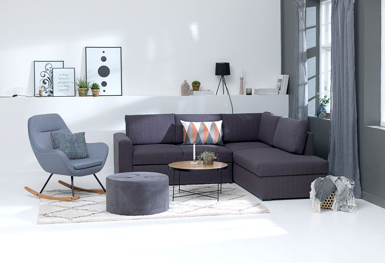 Rocking chair NEBEL light blue JYSK