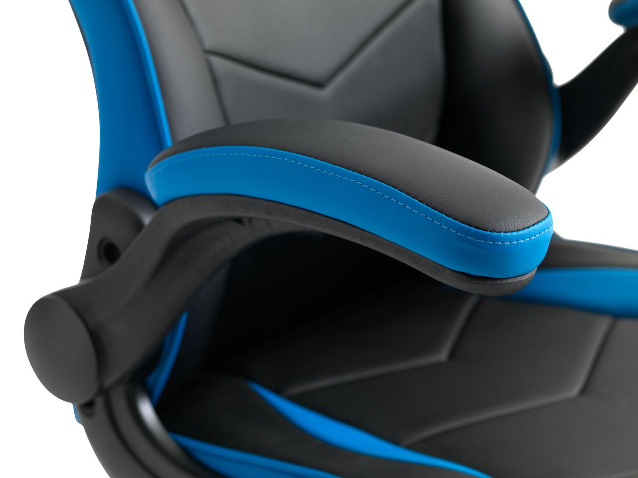 Gaming chair VOJENS black/blue faux leather/mesh JYSK