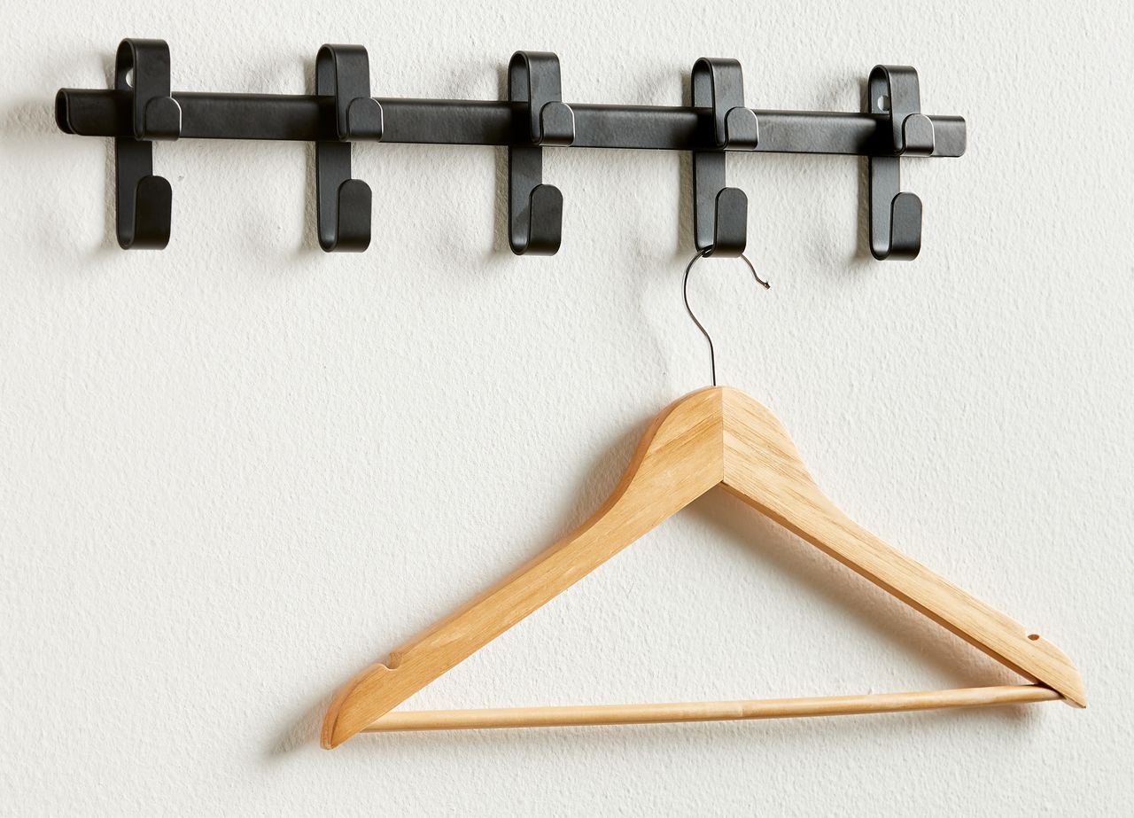 Coat rack GALSTED 5 hooks black JYSK