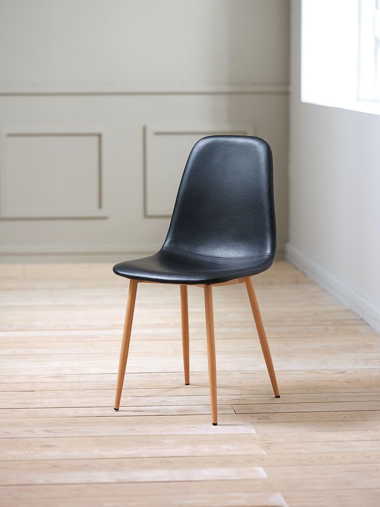 Dining chair JONSTRUP black/oak JYSK