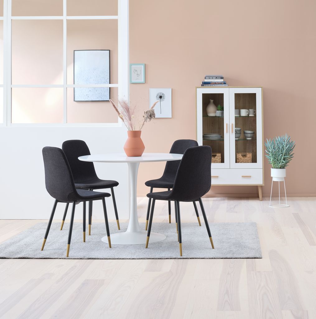 Dining chair JONSTRUP black/gold JYSK