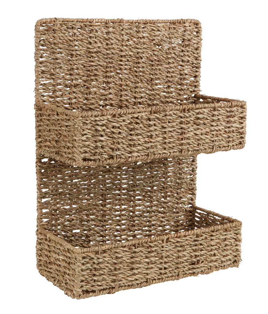 Wall shelf LAU W28xH36xD12cm w/2 baskets JYSK