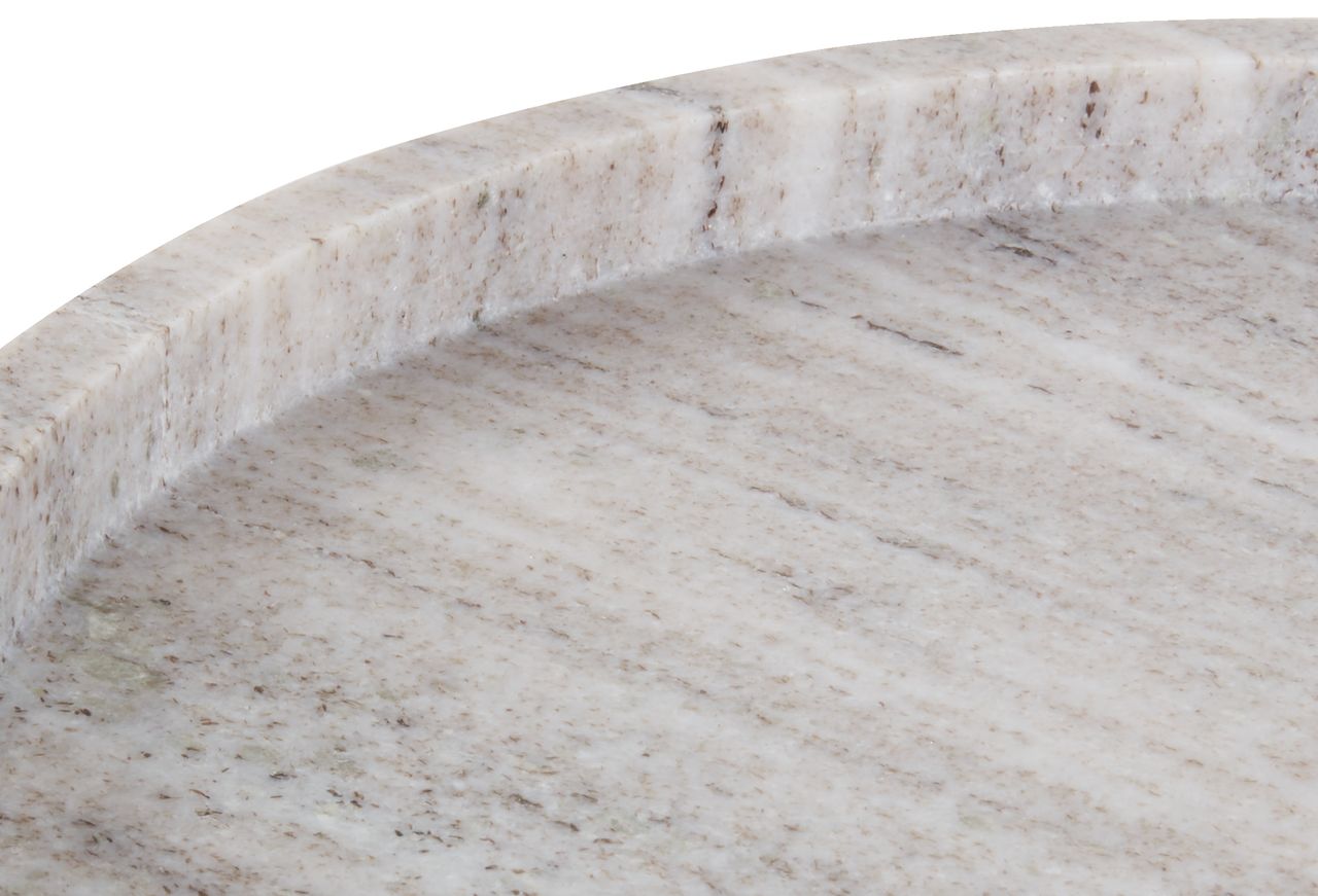 Decorative tray VALDEMAR D.25cm marble JYSK