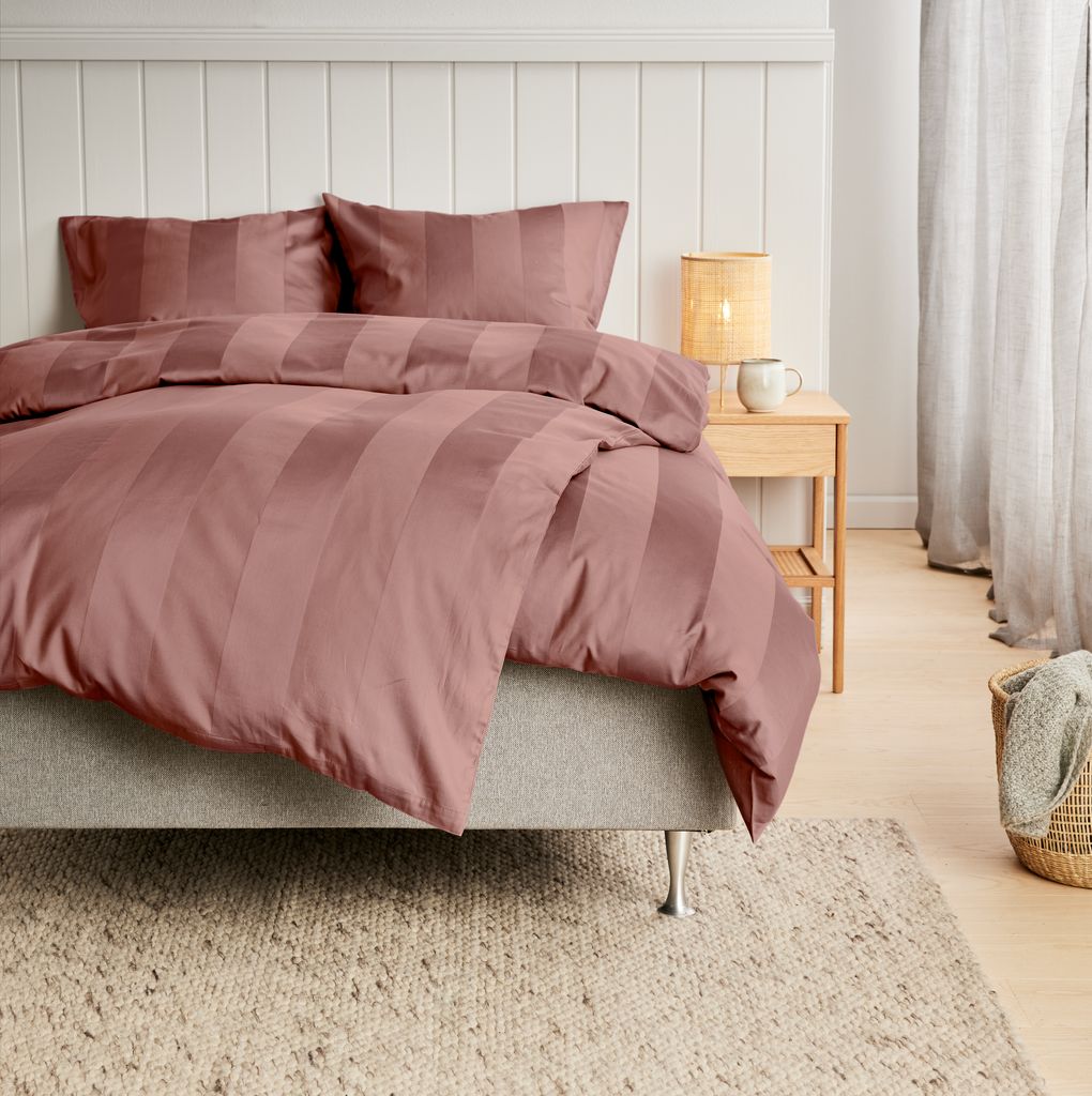 Sateen duvet cover set BARBO 200x220 taupe JYSK