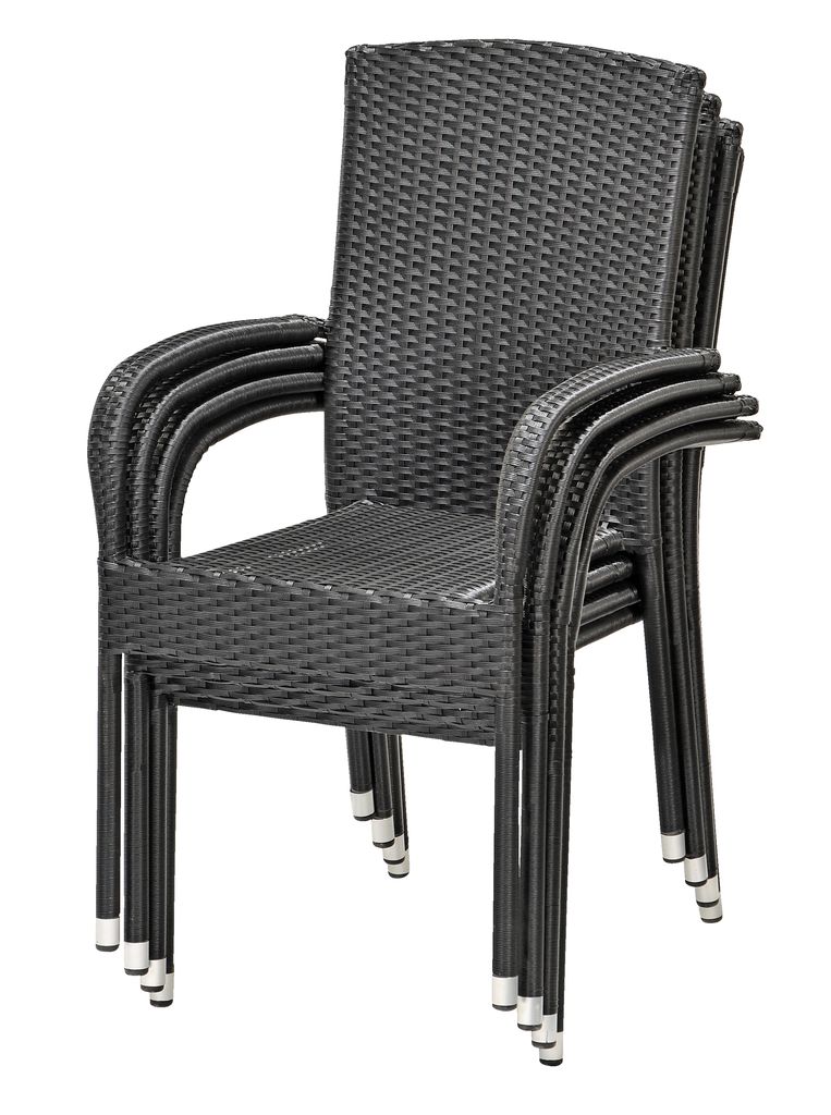 Stacking chair HALDBJERG black JYSK