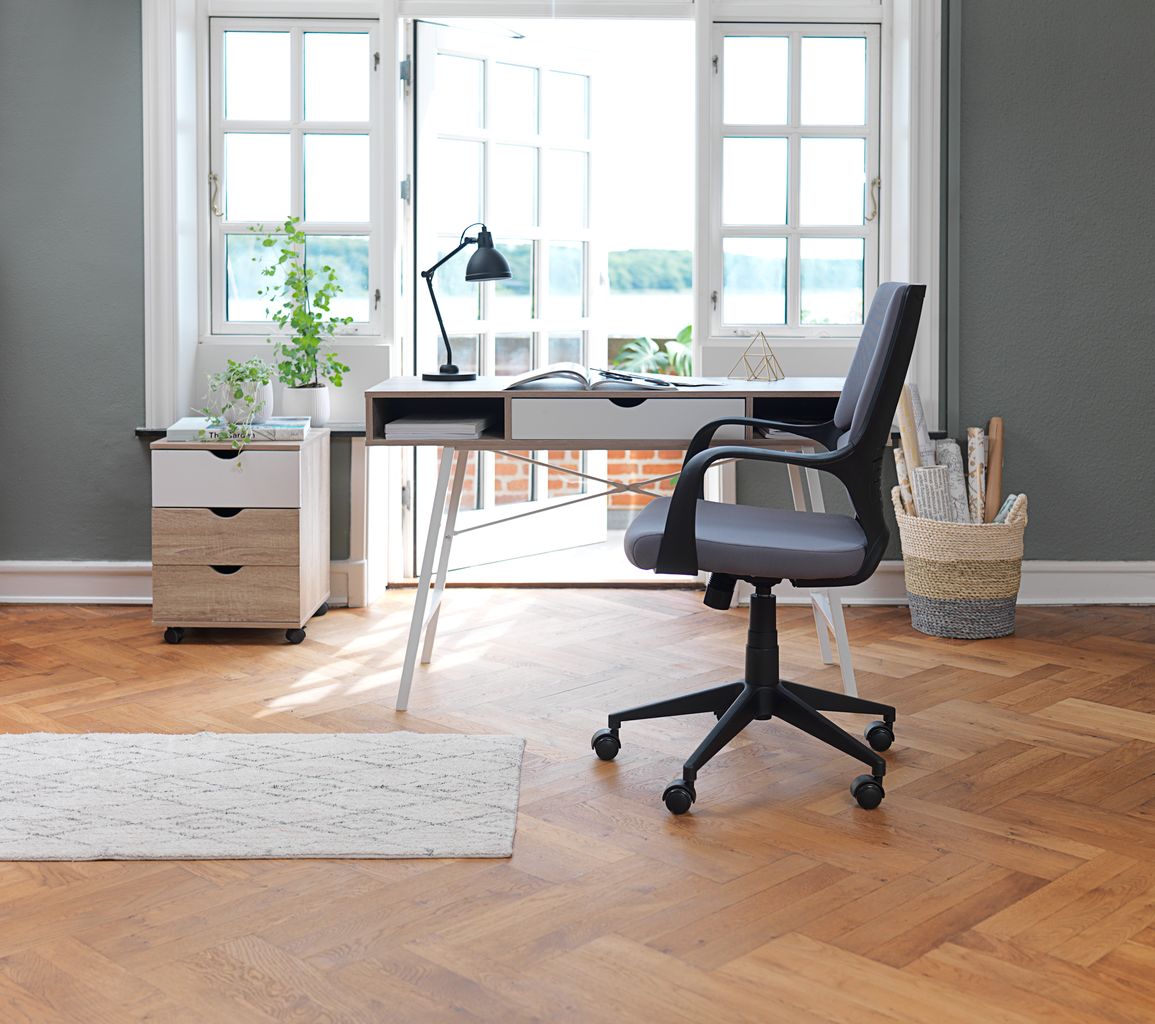 Desk ABBETVED 48x120 oak/white JYSK