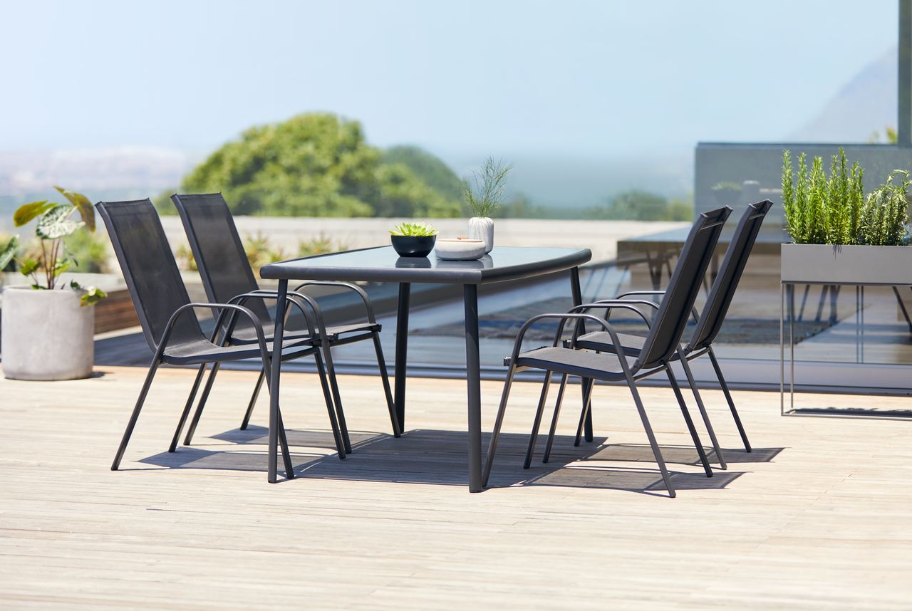 Stacking chair LEKNES black JYSK