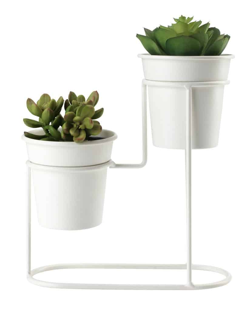 Pedestal HOLME white w/artificial plants JYSK Таджикистан