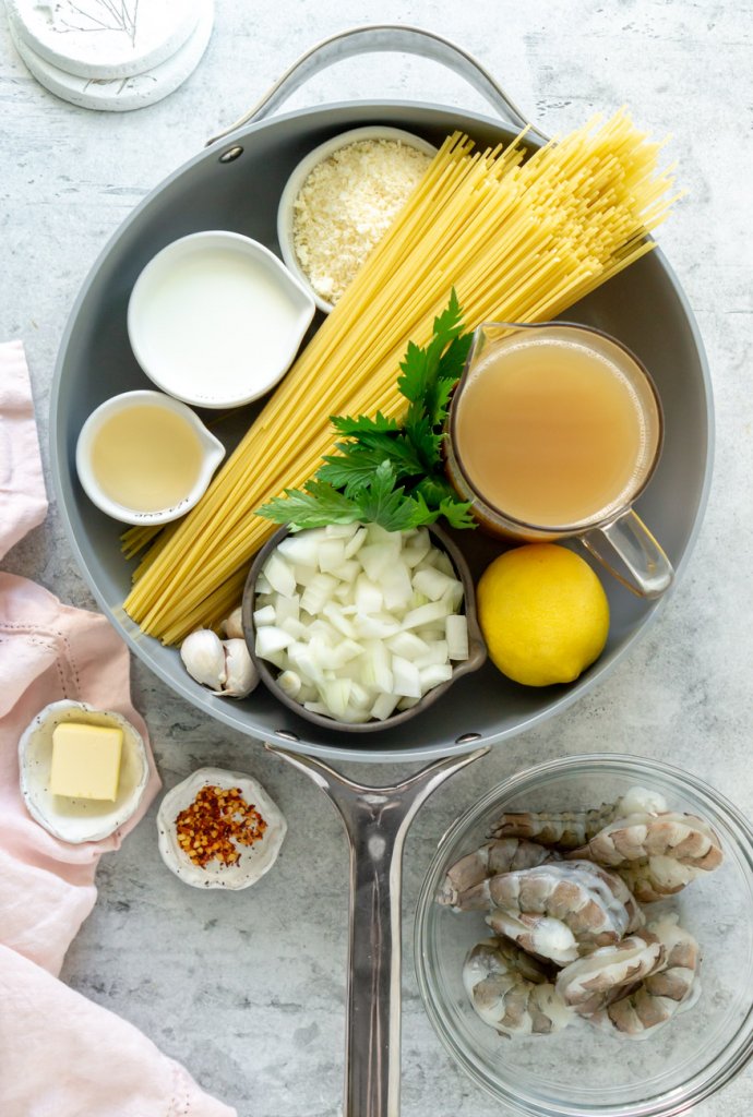 ingredients in a pan