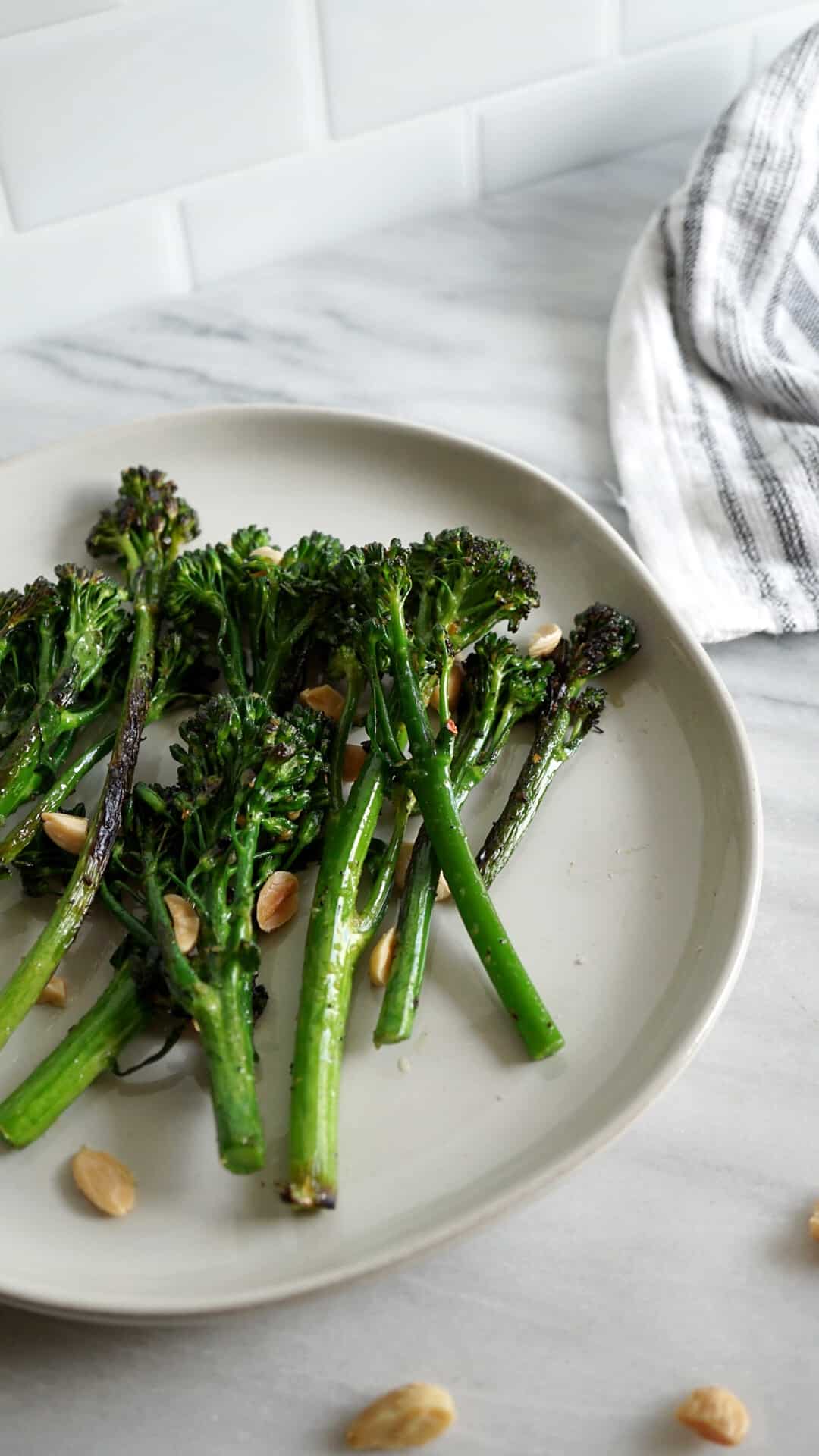 Easy Broccolini Recipe With Marcona Almonds JZ Eats