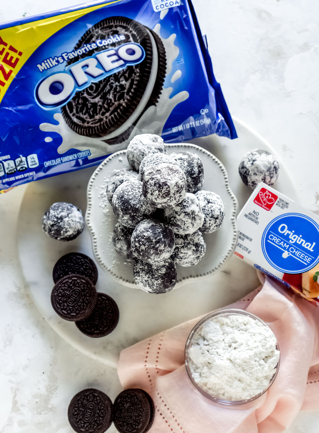 Snowball OREO Cookie Balls Easy No Bake Dessert!