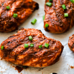 grilled bbq chicken with bbq sauce