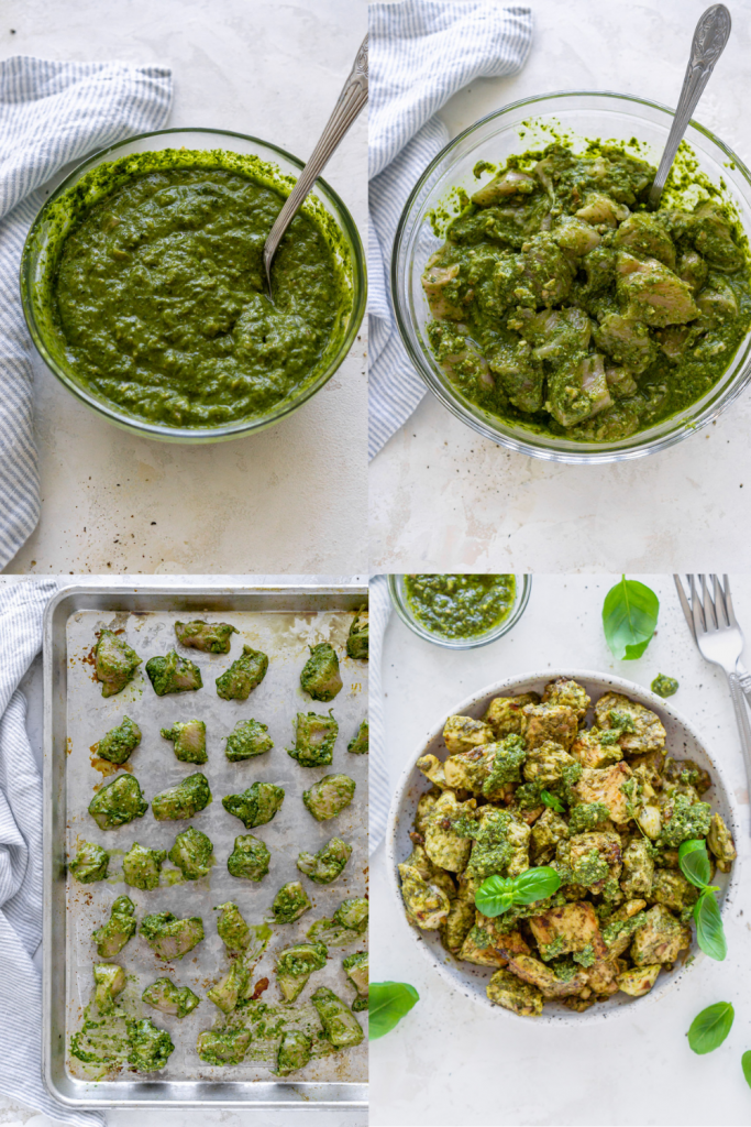 Basil Pesto Chicken Recipe (with Meal Prep!) JZ Eats