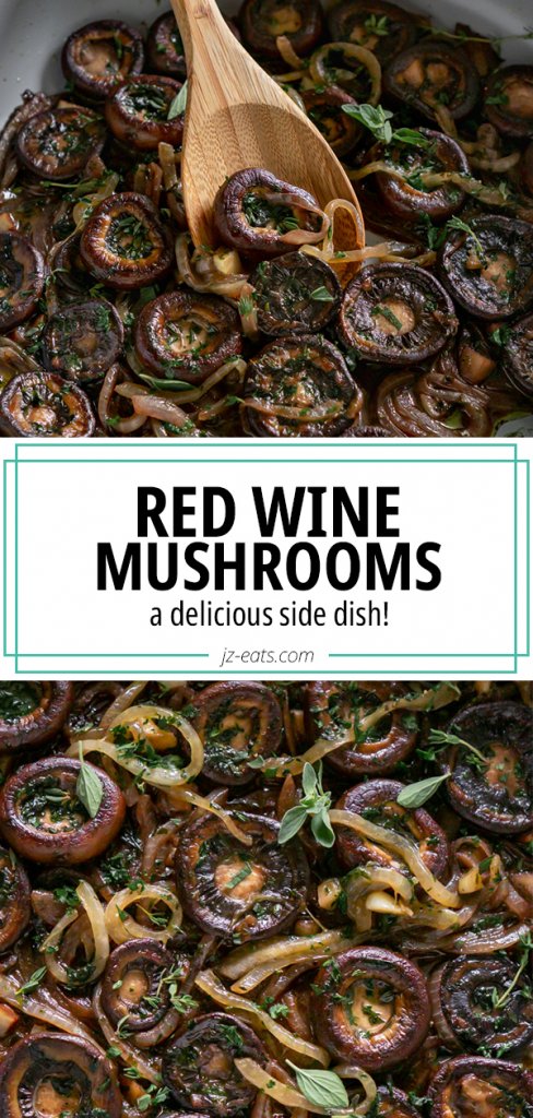 red wine mushrooms pinterest pin