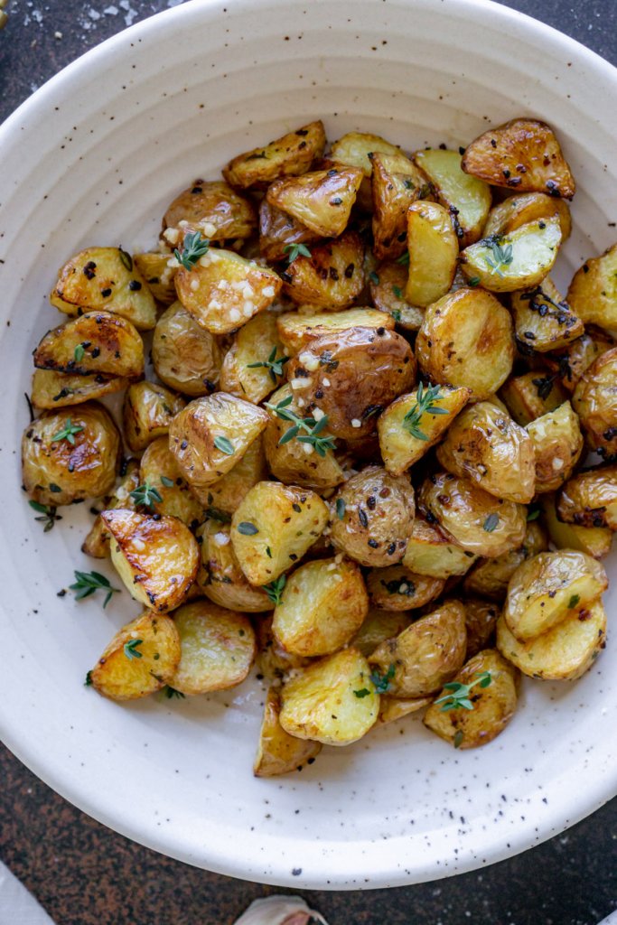 Roasted Garlic Potatoes JZ Eats