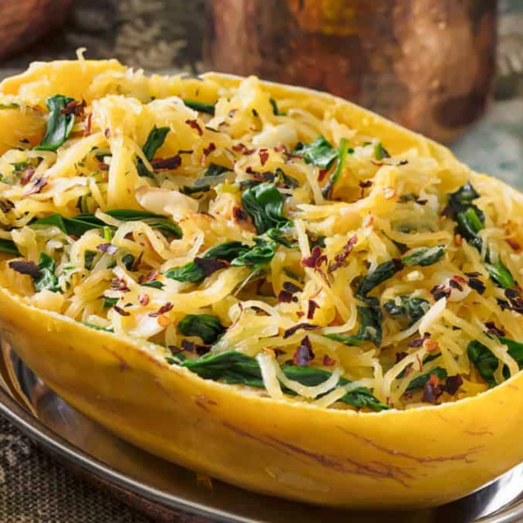 garlic parmesan spaghetti squash