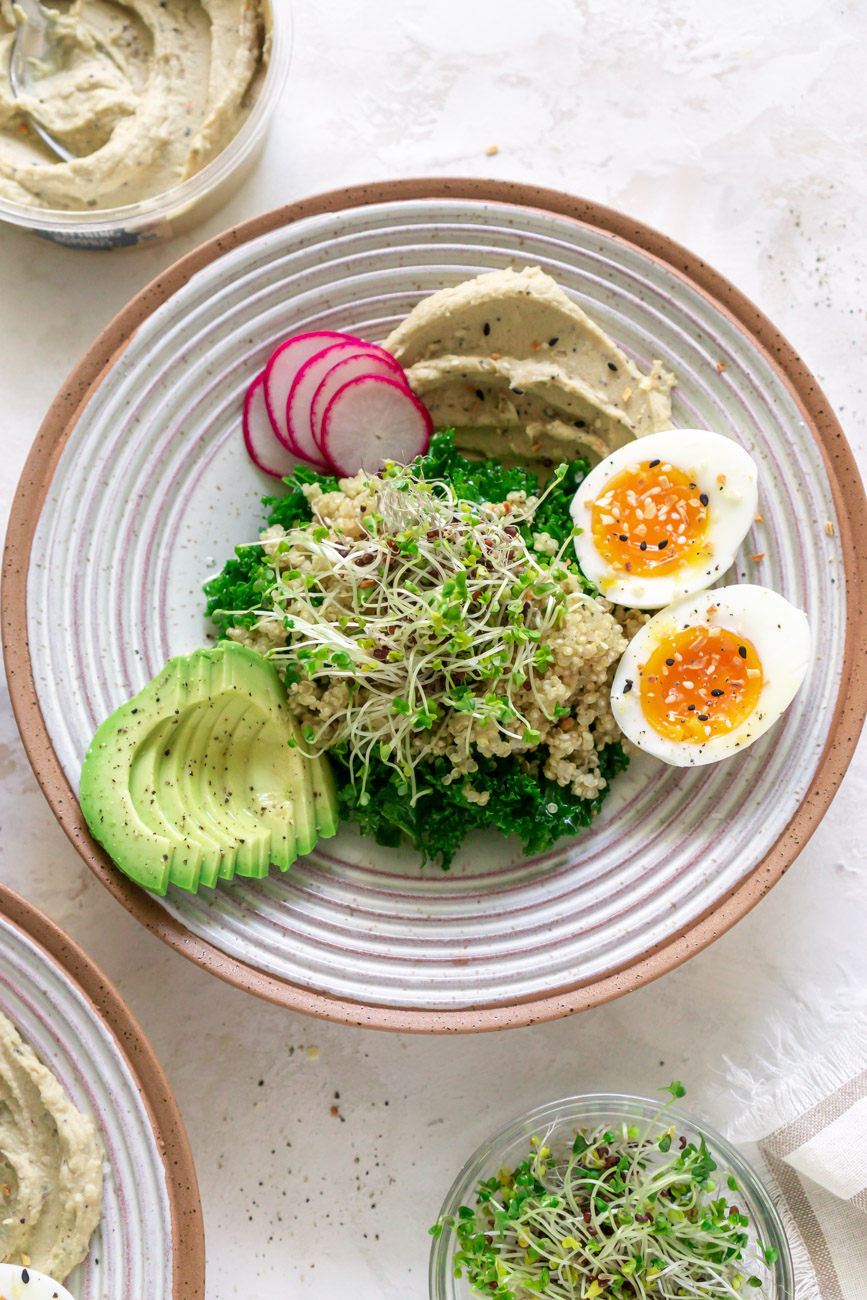 Best Ever Breakfast Hummus Bowls