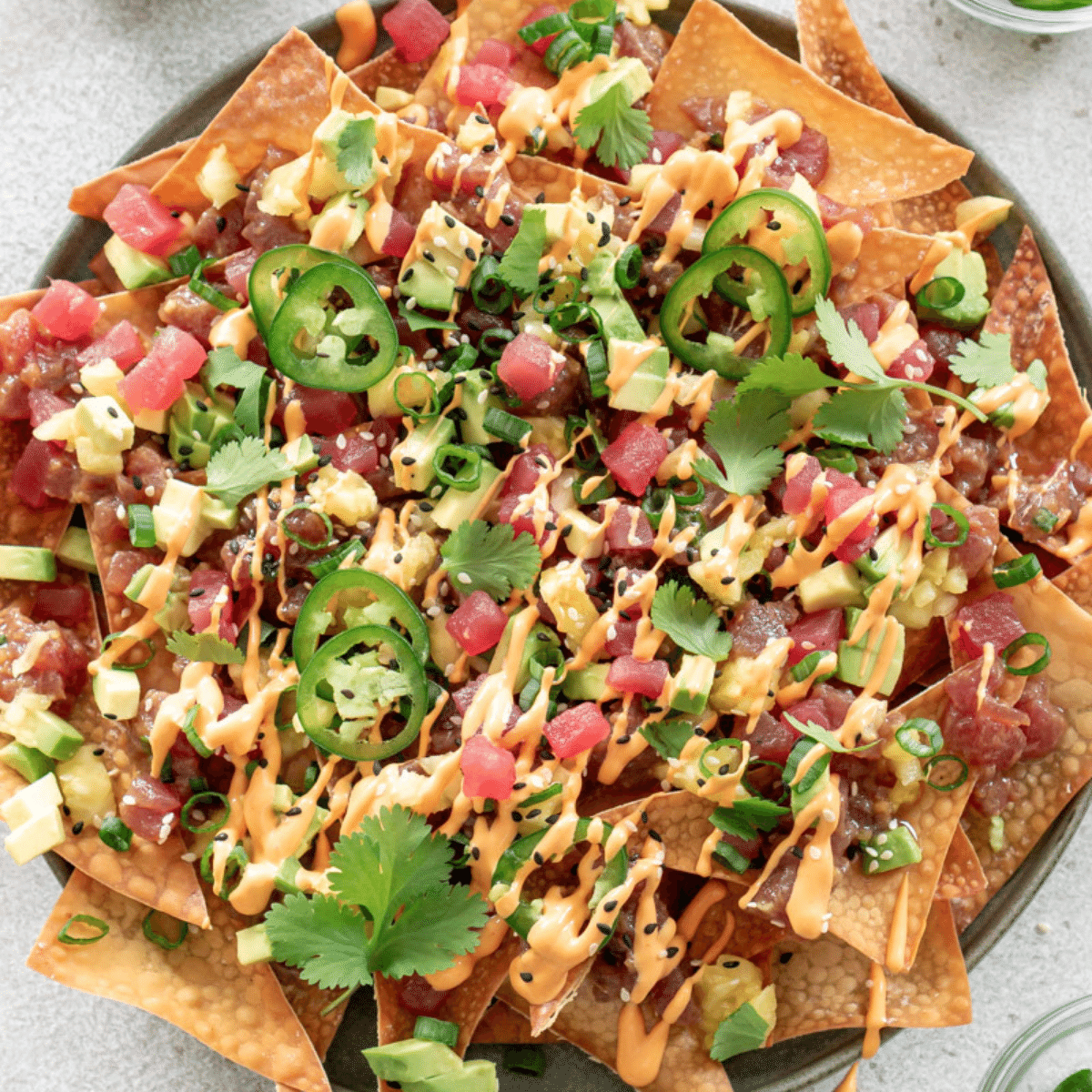 Tuna Poke Nachos Recipe JZ Eats