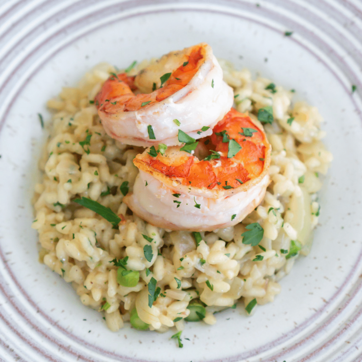 Shrimp Asparagus Risotto
