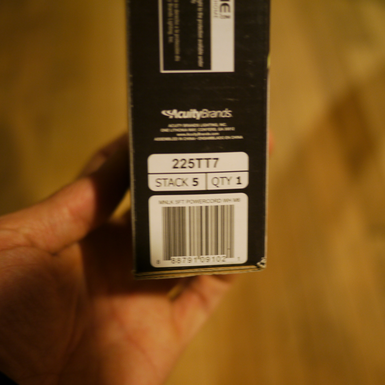 Lithonia power cord for Linkable LED strip