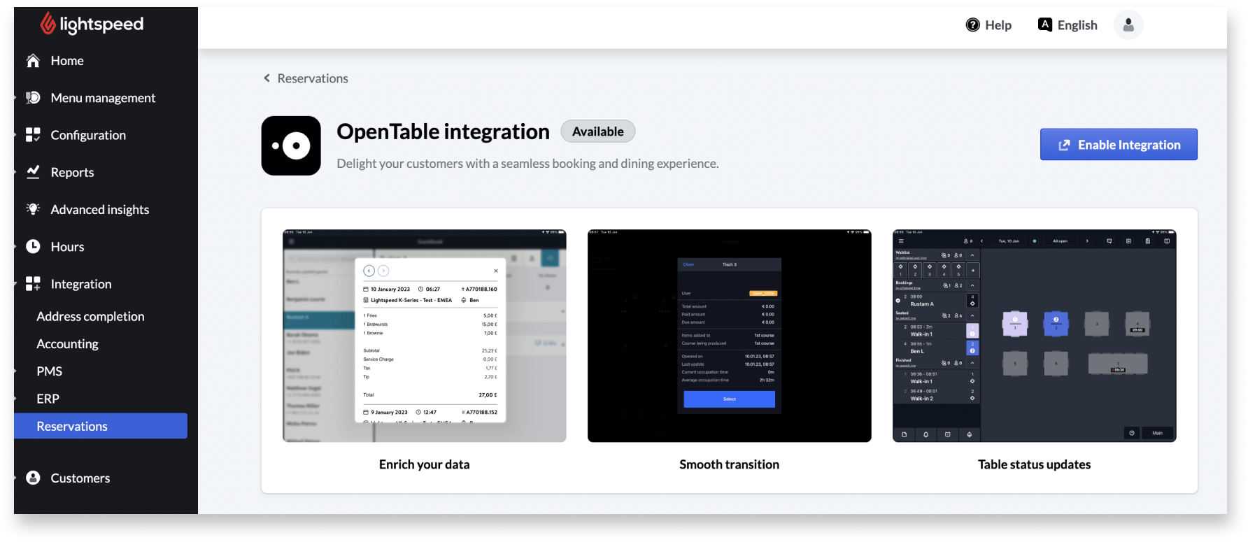 Setting up the OpenTable integration Lightspeed Restaurant (KSeries)