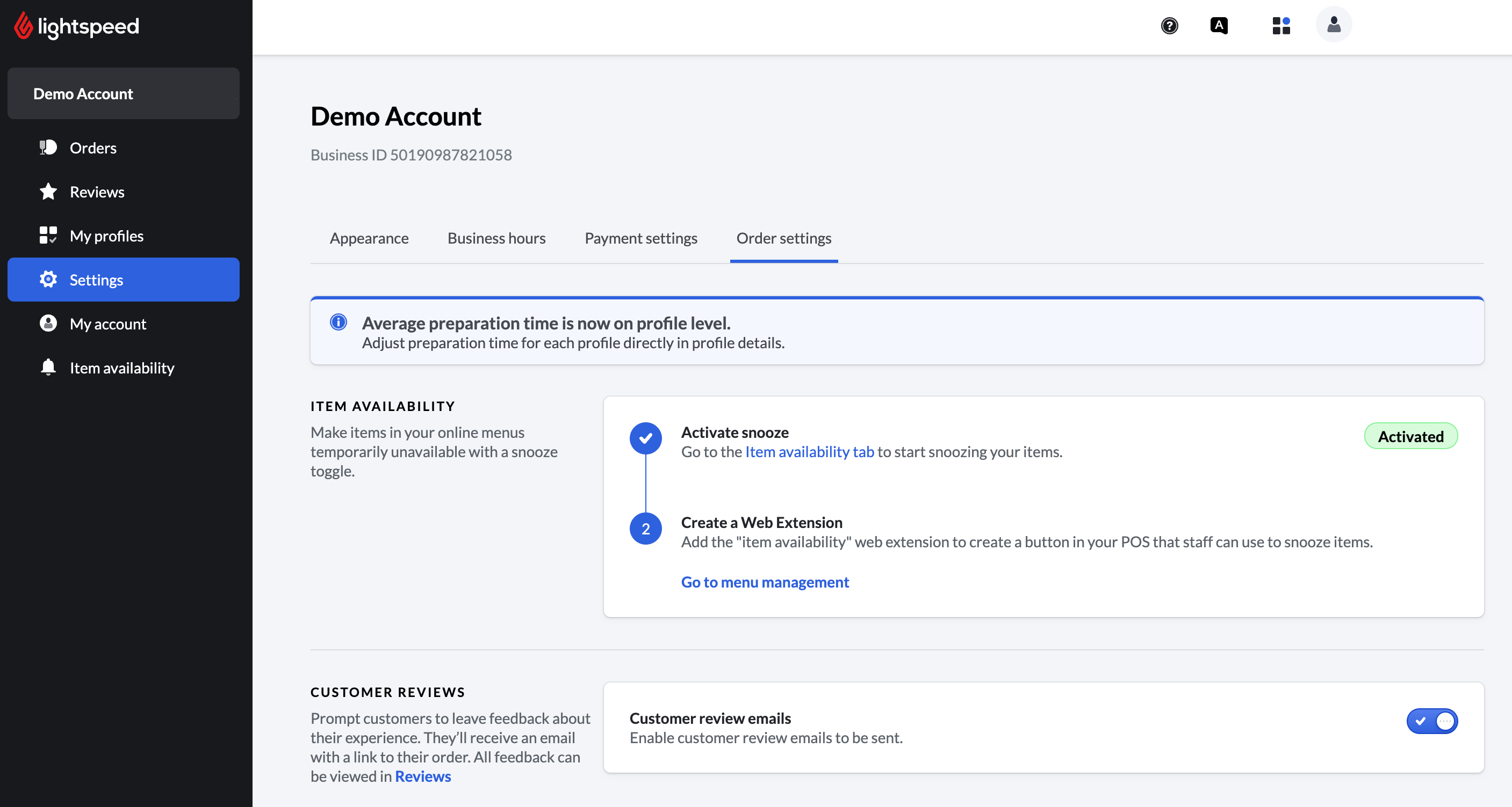 Order Anywhere einrichten Lightspeed Restaurant (KSeries)
