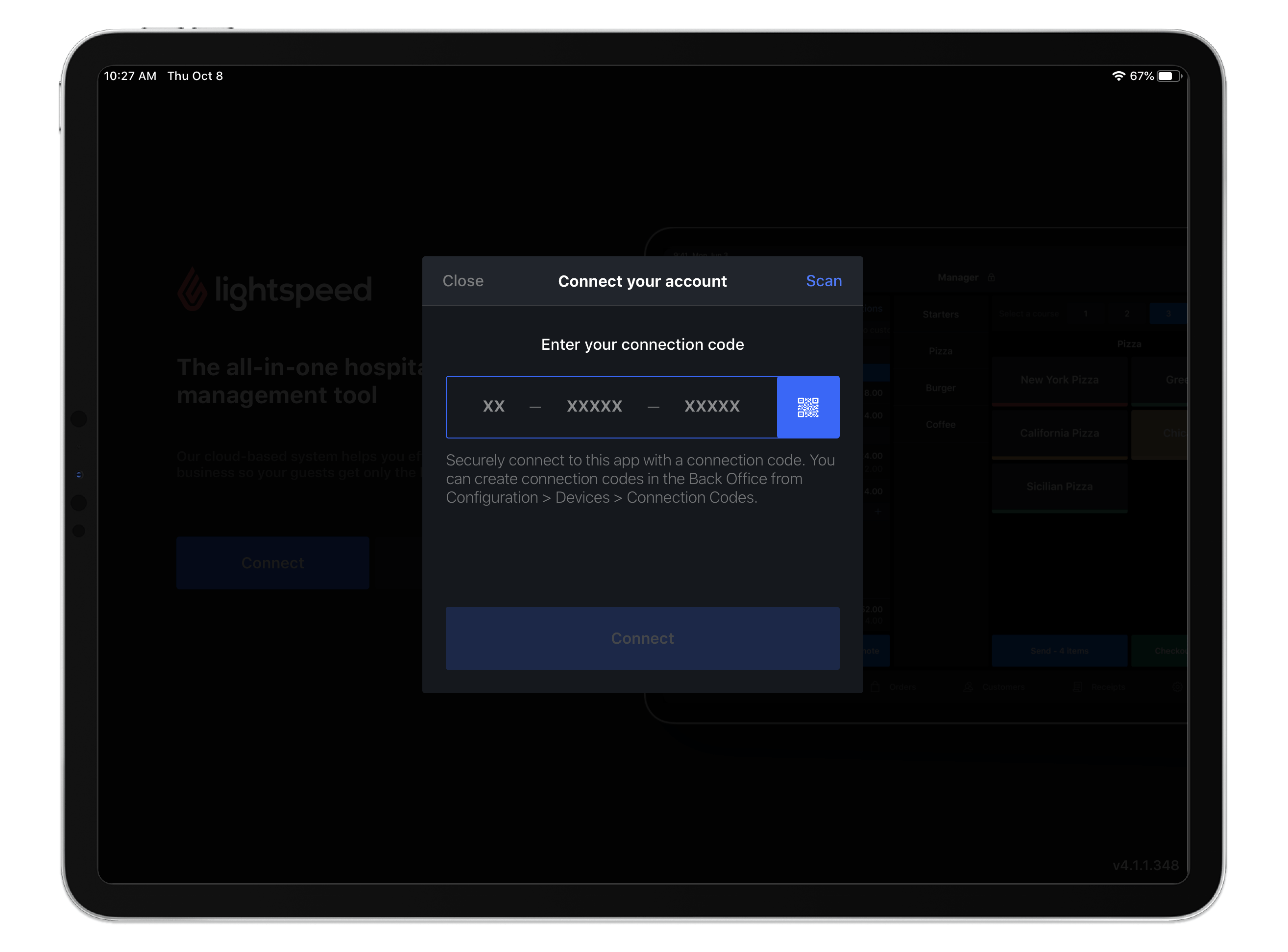 Logging in to the POS app Lightspeed K Series