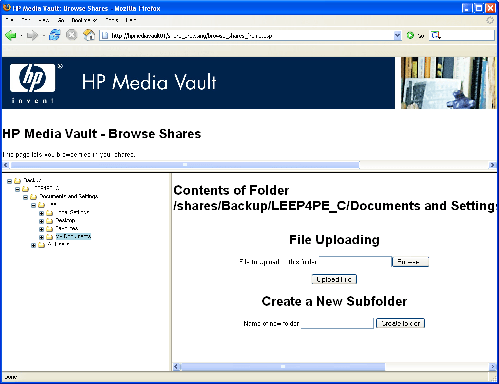 HP Media Vault FAQ/Knowledgebase