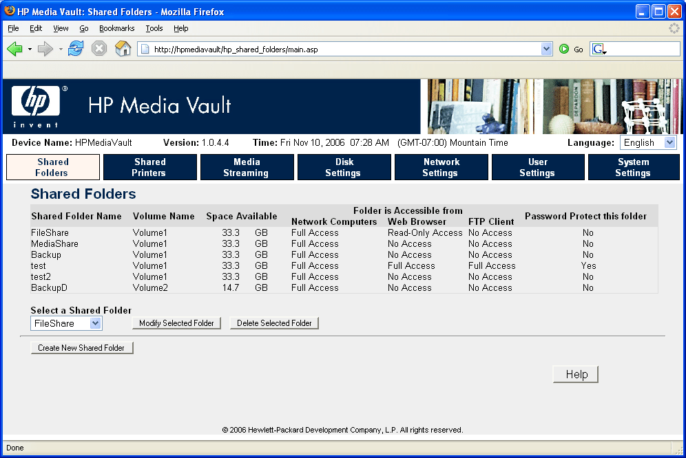 HP Media Vault FAQ/Knowledgebase