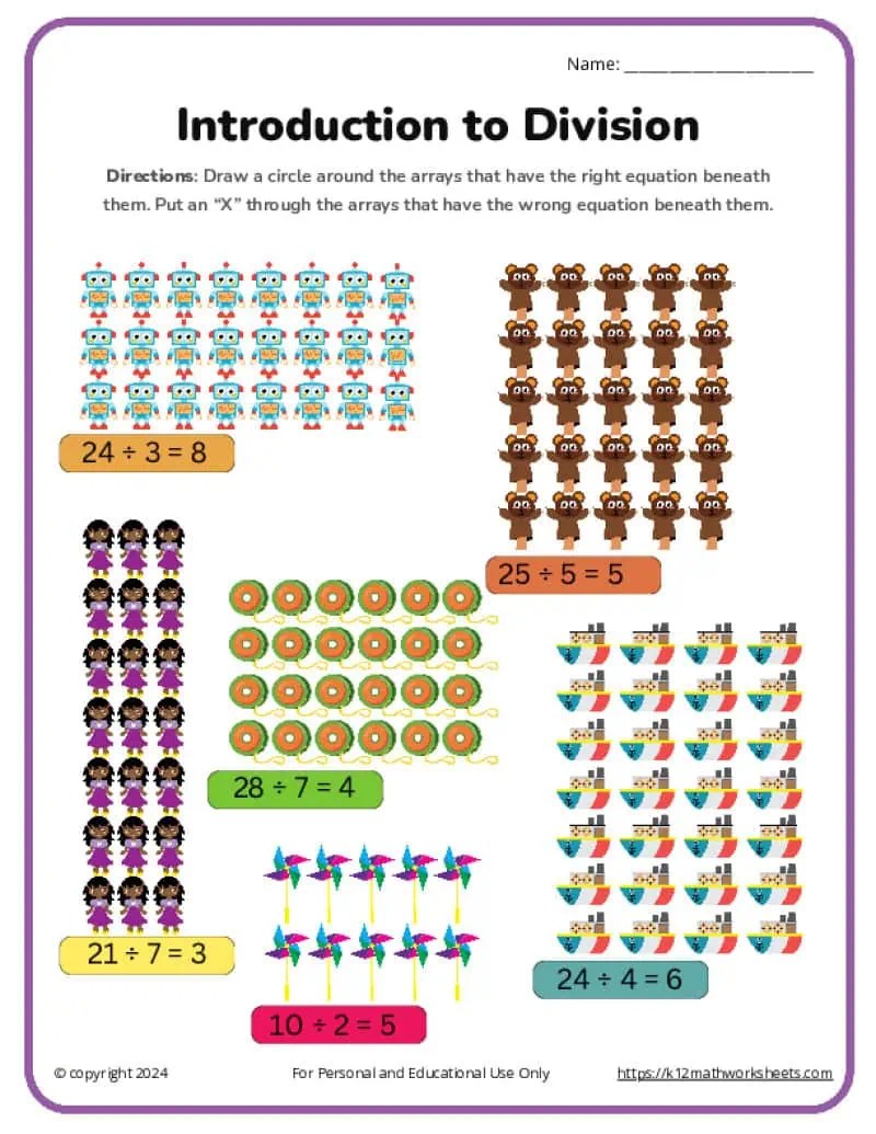3rd Grade Division Worksheets - K12 Math Worksheets