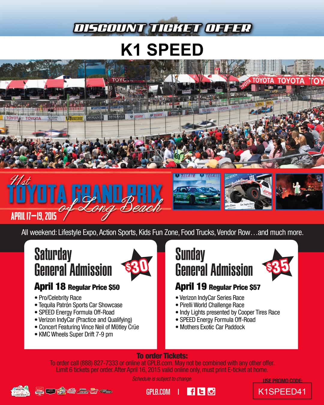 Discount Ticket Offer 41st Toyota Grand Prix of Long
