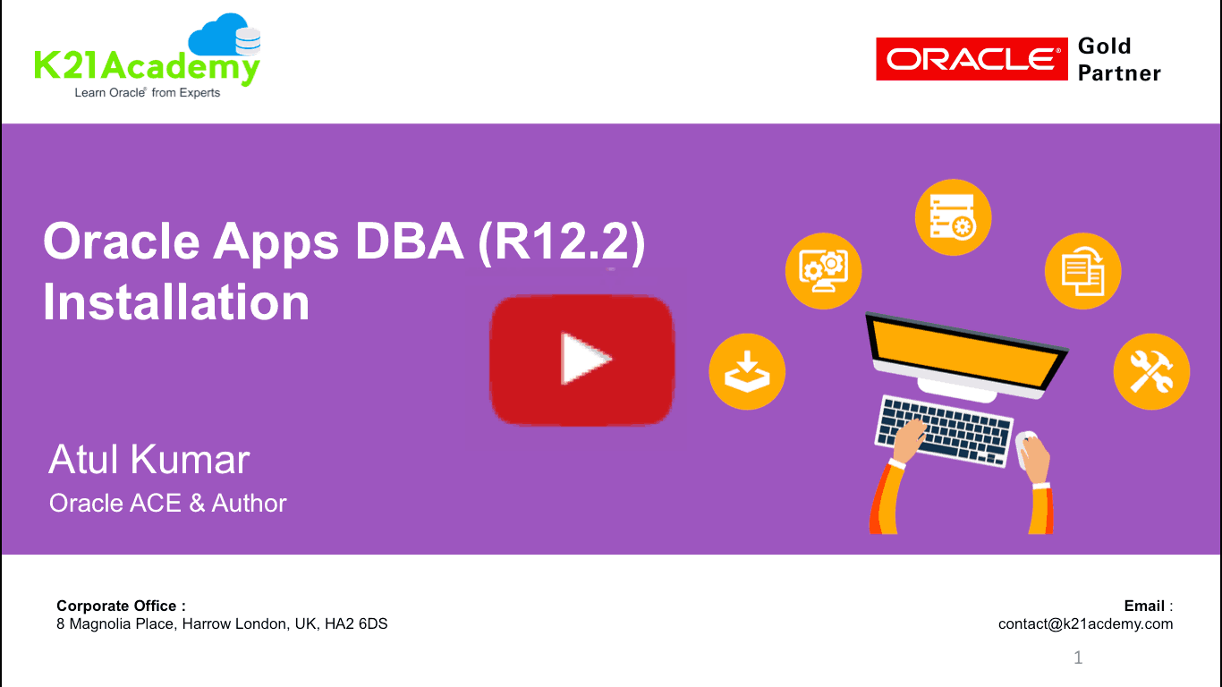 [Video] Oracle Apps DBA (R12.2) Installation FREE Training Oracle