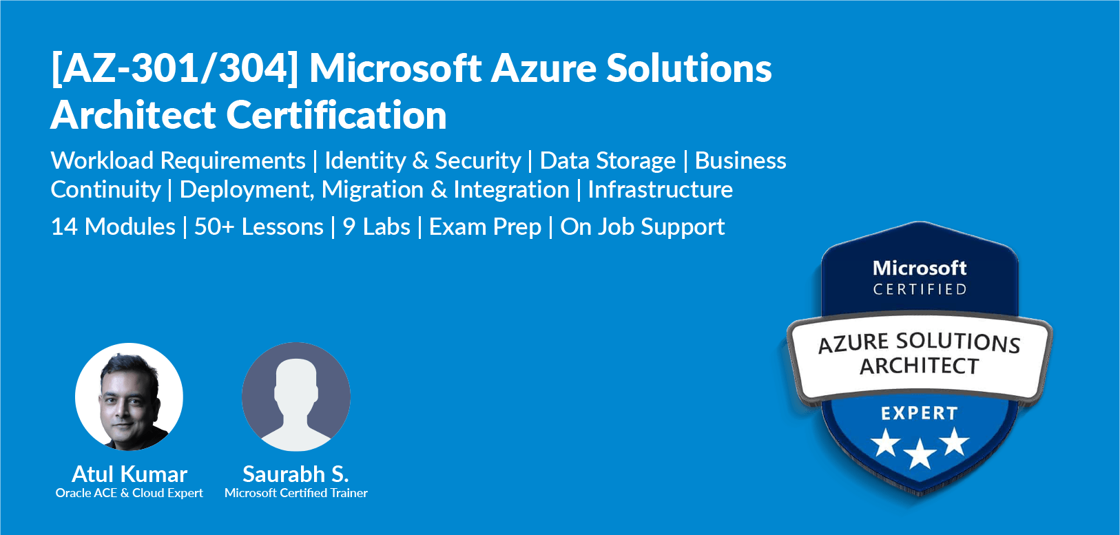 [AZ301/AZ304] Microsoft Azure Solutions Architect Cloud Training