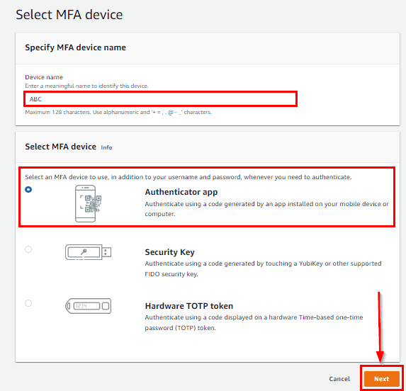 AWS MFA (Multi Factor Authentication) How to use MFA Device