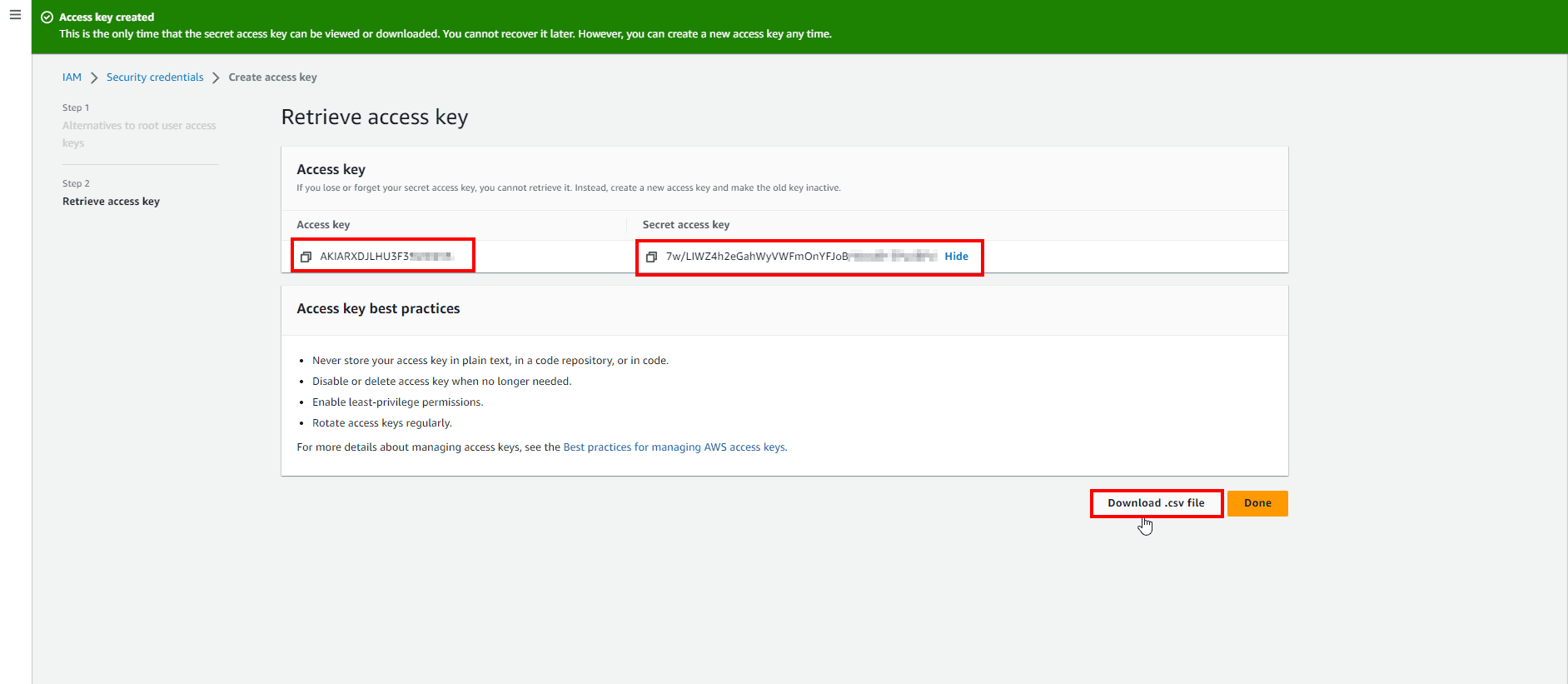 How To Create Access Keys And Secret Keys In AWS