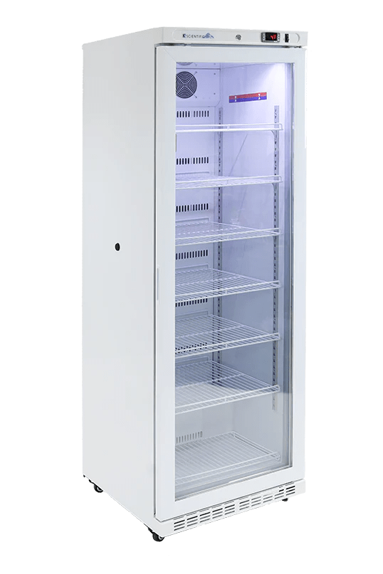 14 Cu. Ft. Glass Door Upright Medical Refrige K2 Scientific