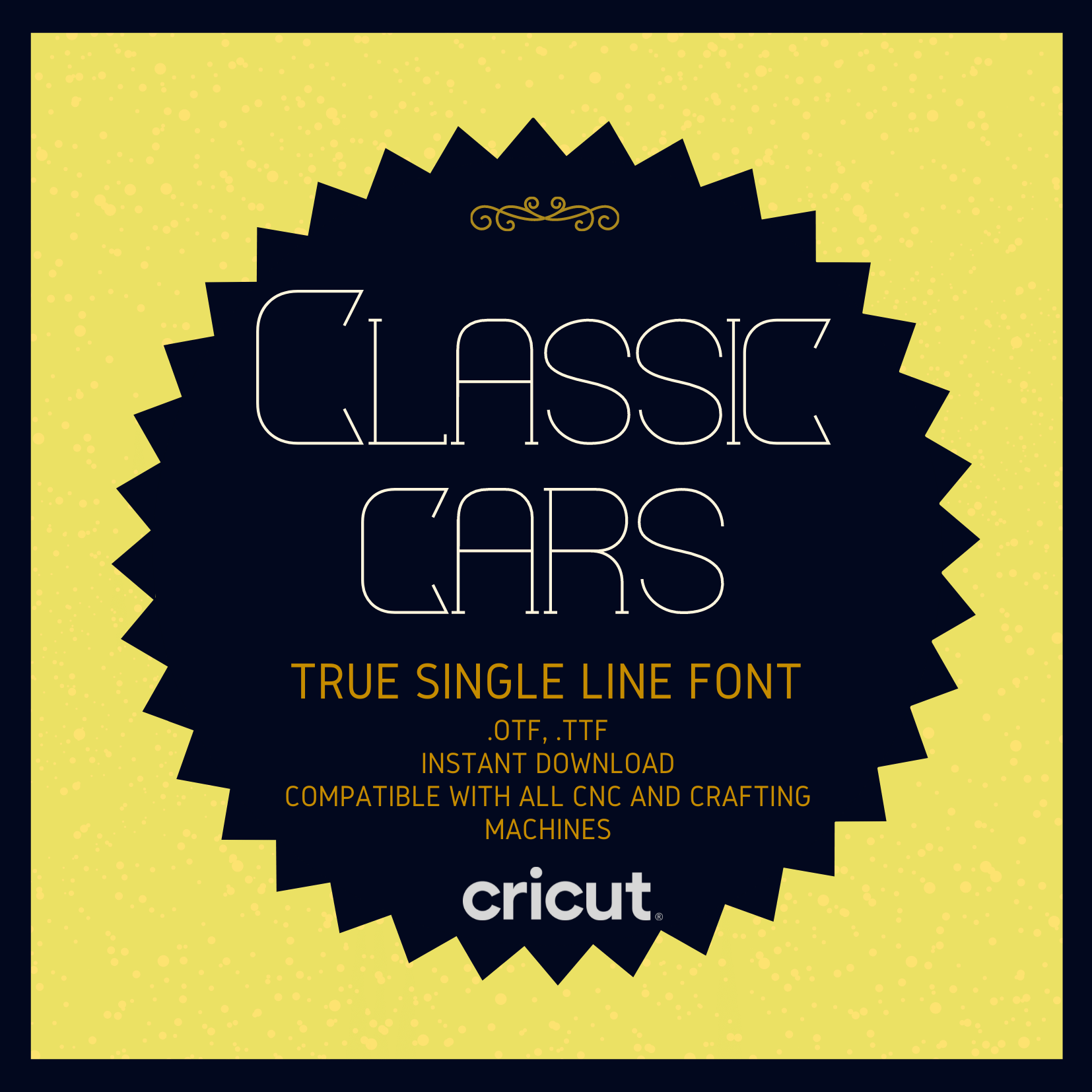 Single Line Font For Cricut And Inscape TTF And OTF Supplied True Single Line Font "CLASSIC
